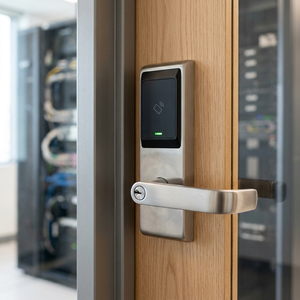 Mortaise électronique à carte — salle sécurisée